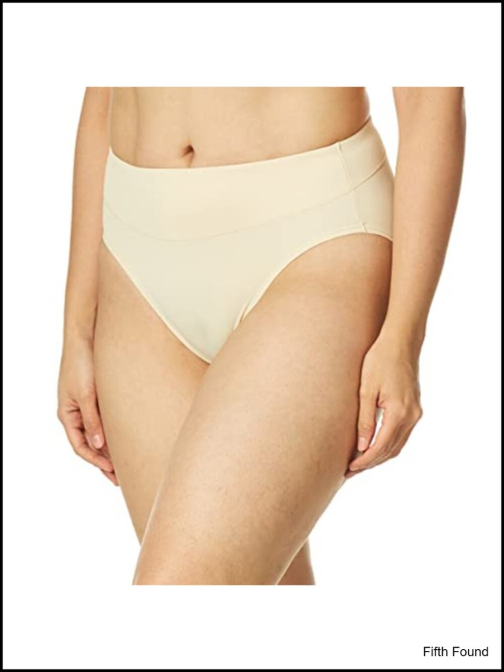 High-Waisted Hi-Cut Nylon Spandex Brief Panty